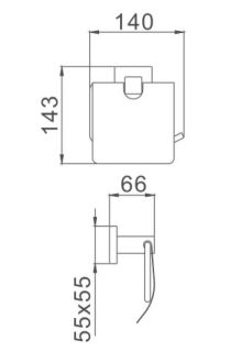 Держатель для туалетной бумаги Haiba HB8603 хром